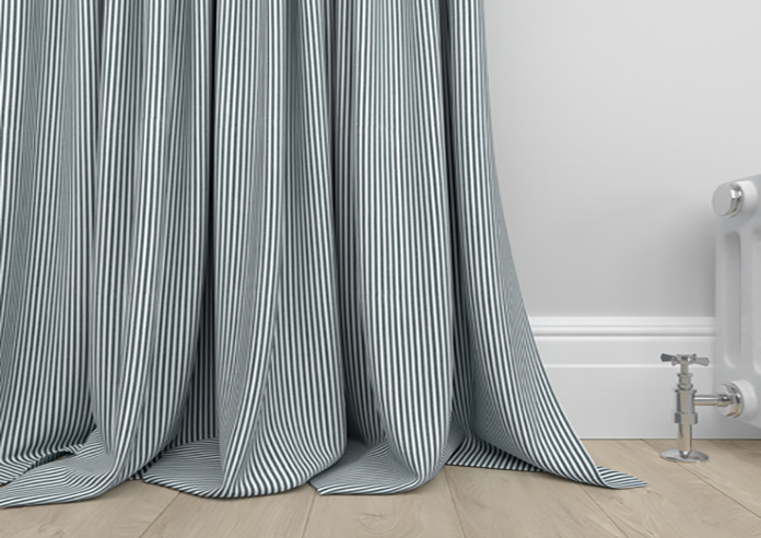Nautical Stripes, Salt Black - Made to Measure Curtains - Image 6